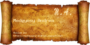Medgyesy Andrea névjegykártya