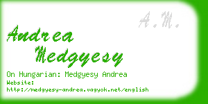 andrea medgyesy business card
